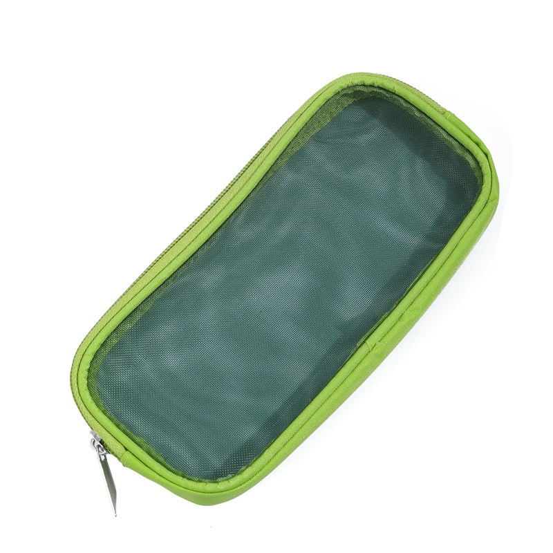 Makeup Brush Travel Case Cosmetic Toiletry Bag Organizer for Men Women Beauty Tools Mesh Kit Pouch Wash Storage Accessories: green