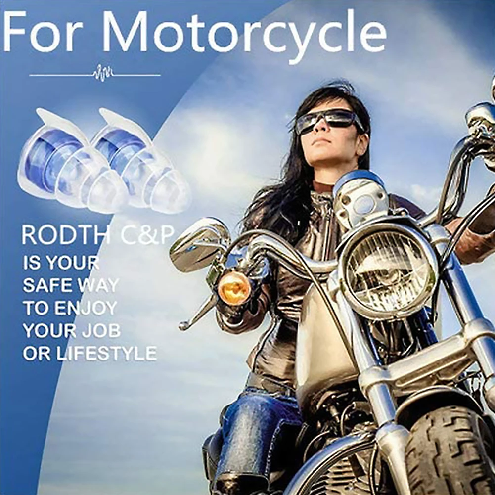 Motocycle Earplugs Moto Reusable Silicone Earbuds Noise Cancelling Hearing Protection Earbud Sleeping Care Musician Filter