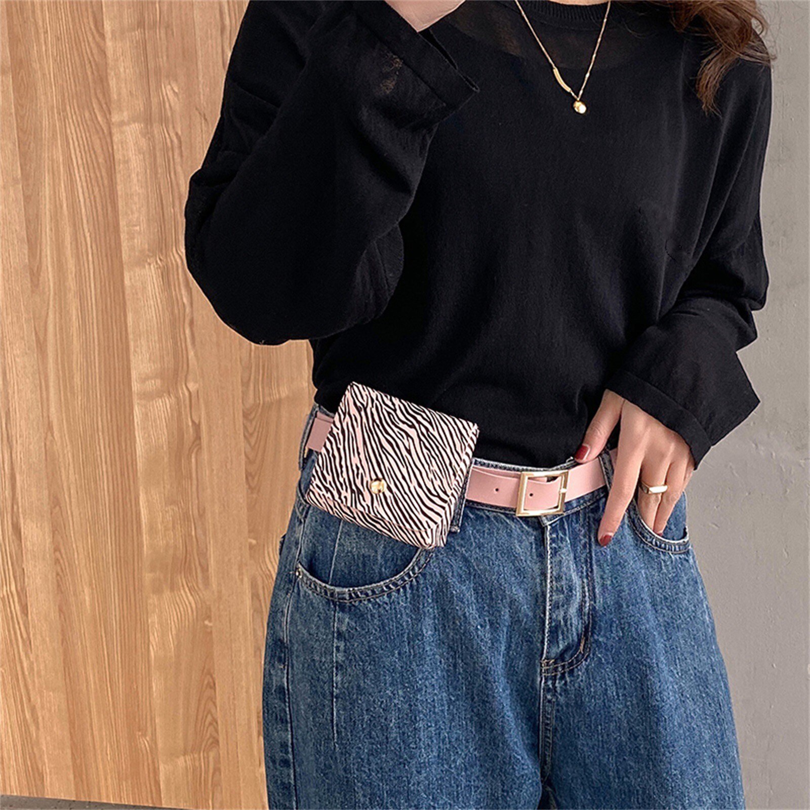 Luipaard Taille Packs Dames Mode Riem Kleine Taille Zakken Casual Wild Riem Kleine Vierkante Tas Сумка Женская Сумка На Пояс