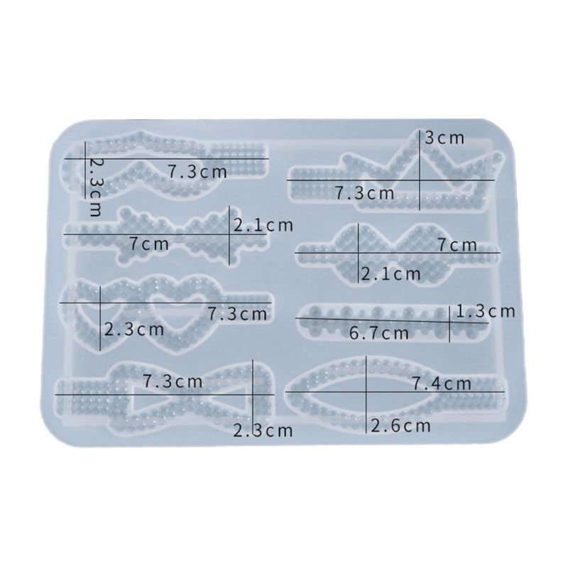 DIY przezroczysta żywica epoksydowa żywica formy spinki do włosów Barrette rzemiosło odlewania silikonowe formy N1HE: 6