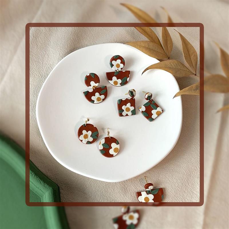 DIY Clay Earrings Sets Soft Polymer Ear Hooks Jewelry Making Kits With Glue Jewelry Accessories Jump Ring Earplugs For User