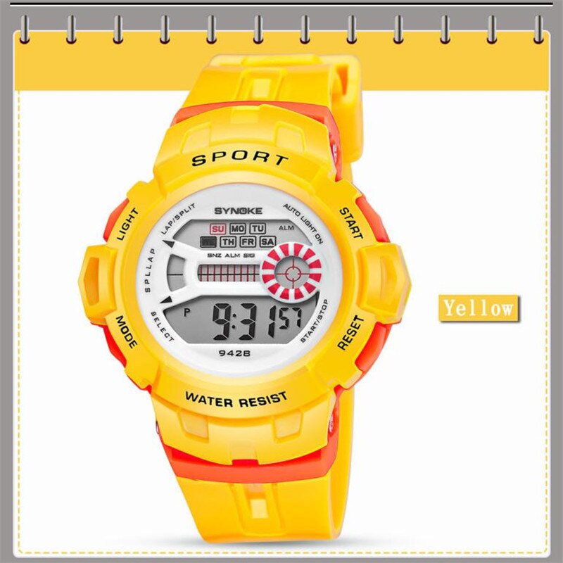 Kinderen Horloge SYNOKE Multifunctionele 30 M Waterdicht Horloge LED Digitale Dubbele Actie Horloge 30 p