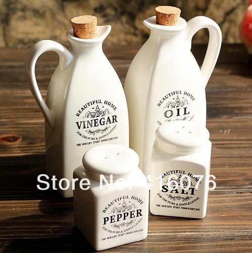 4 stücke Keramik Gewürz Glas mit Holz Kork Küche Würze Flasche Gewürz Topf Kasten Verpackung Kraut & Gewürze Werkzeug