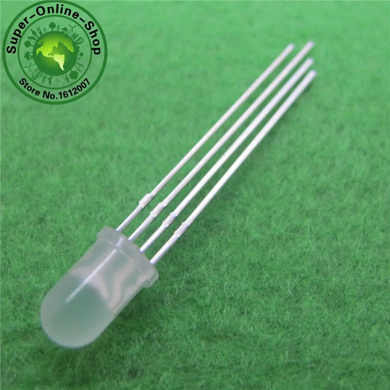20 pcs LED 5mm RGB Diffused COMMON Anode +20 pcs LED 5mm RGB Diffused COMMON Cathode 4Pins RGB Tri Color Emitting Diodes