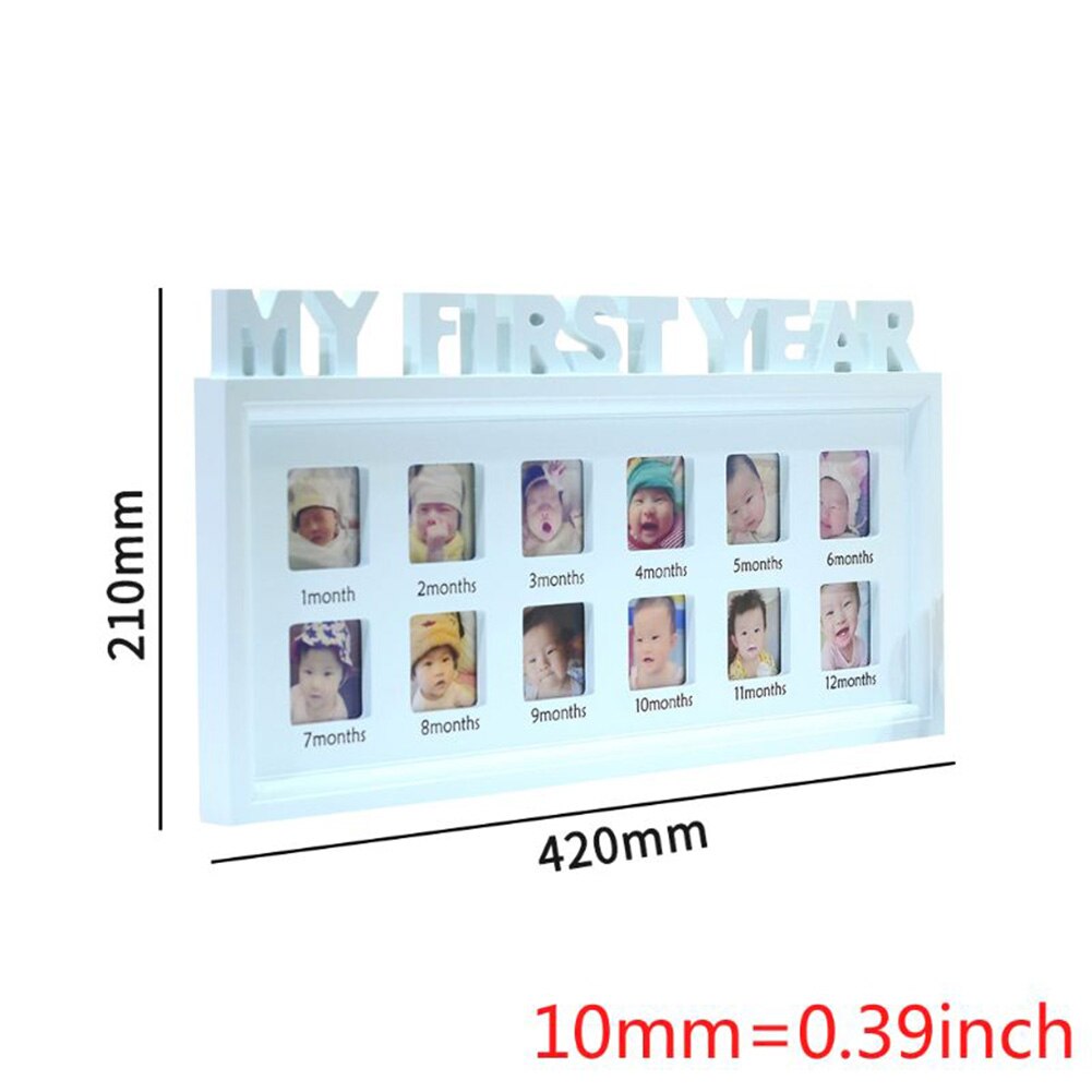 DIY 0-12 Month Baby Pictures Display Photo Frame Souvenir Growing Memory Display Plastic Photo Frame