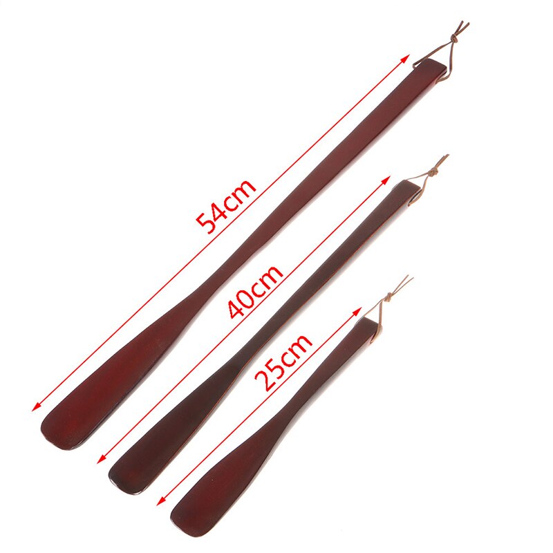 Long 25cm 40cm 54cm Craft Wooden Shoe Horn Dutch Wood Handle Shoehorn Lifter with Hanging Rope for Shoes Accessorie Horns
