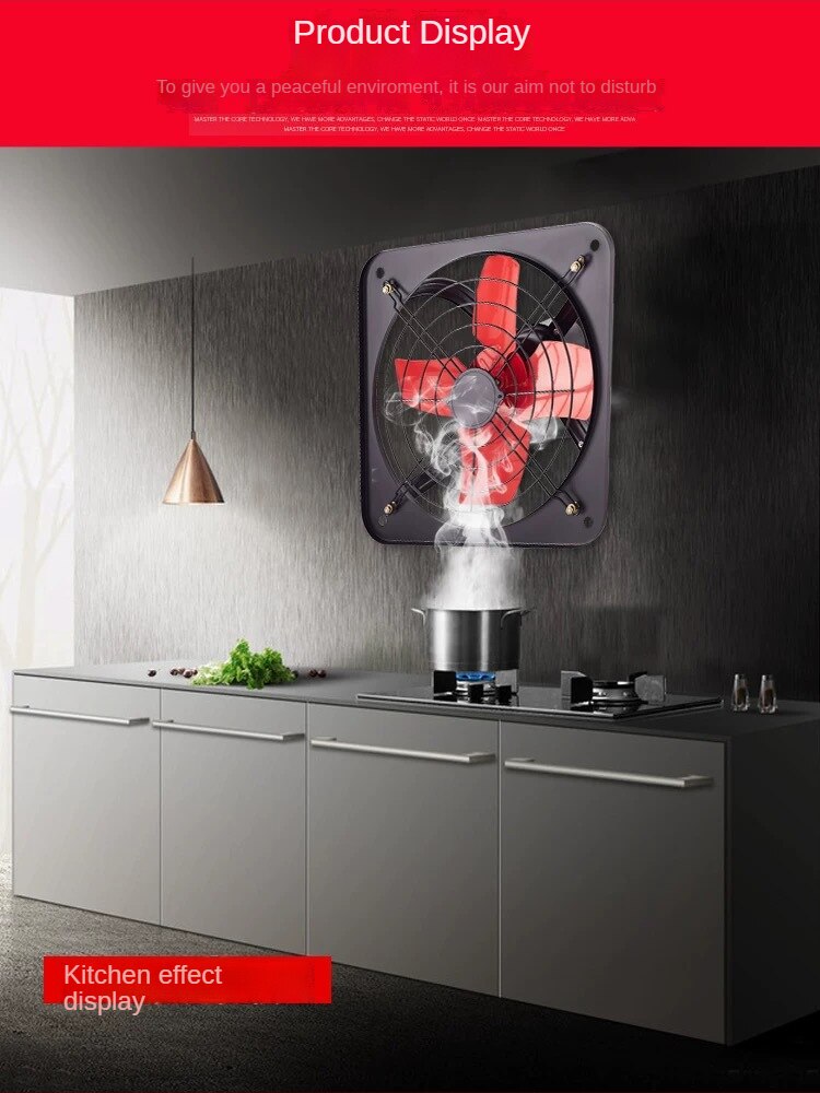 12/14inch Electric Exhaust Fan Wall Fan Air Ventilation Fan Pipe Duct Fan Powerful Industrial Ventilation For Kitchen Extractor