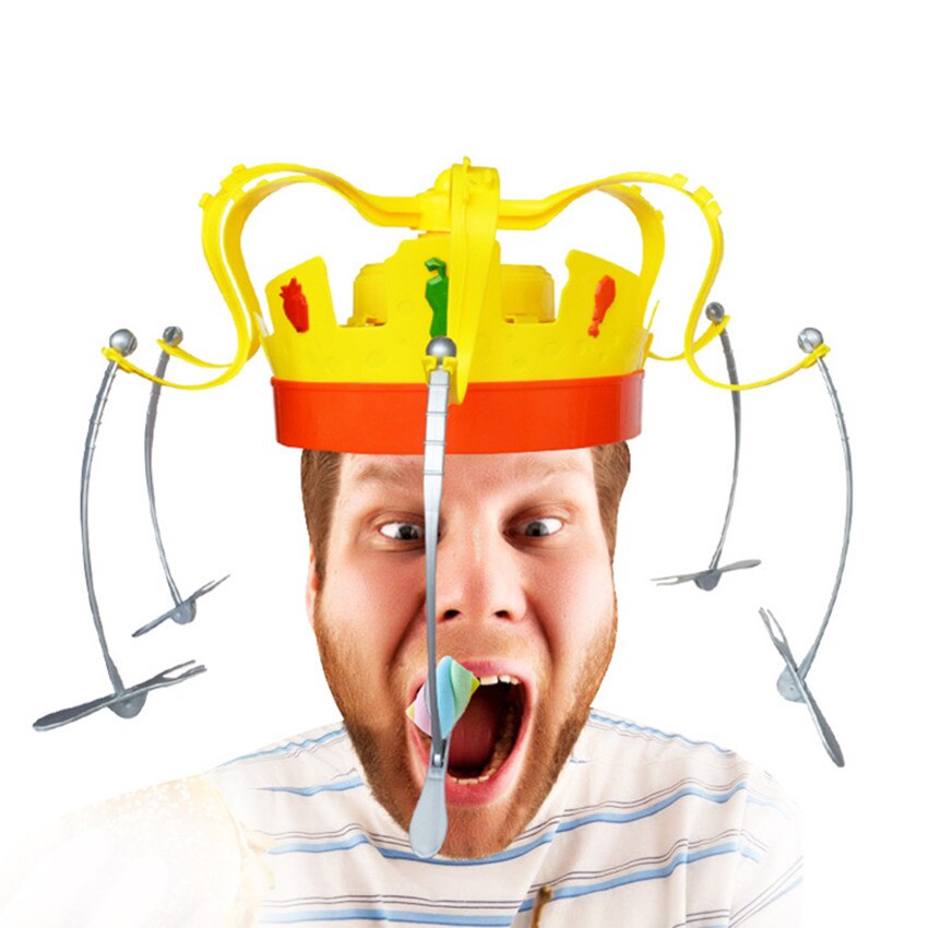 1Set Kids Family Novel Chow Crown Game Funny Toy Crown Musical Spinning Crown Snacks Food Party Game Toy Birthday