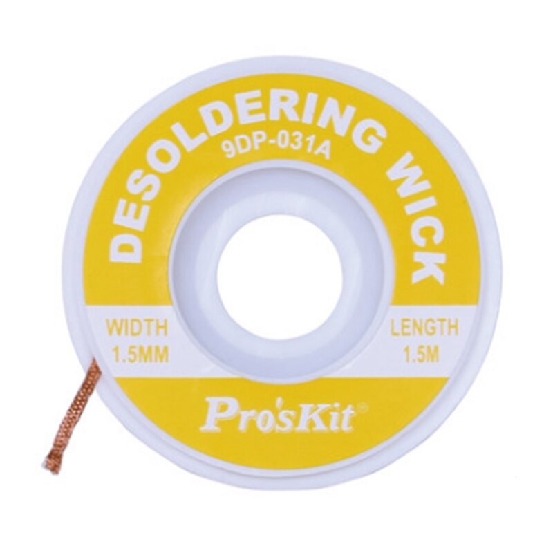 Desoldering Wick Desoldering Braid Solder Remover Vacuum Sucker Desoldering Pump Tool Proskit BGA Solder Wick Wheel Dispenser: 9DP--031A