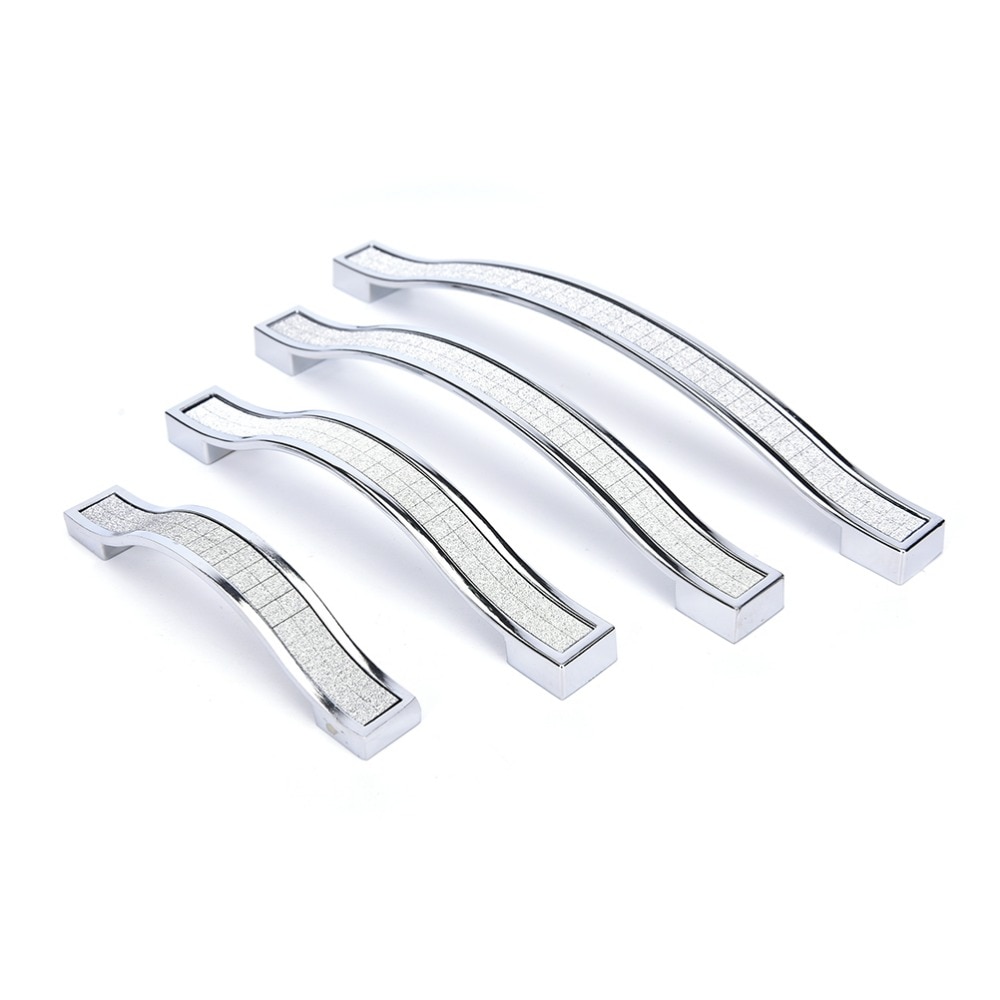 1PC Zinc alloy Drawer Handle Hole Stainless Steel Boss Bar Cupboard Kitchen Cabinet Door Knob Pull 4 Sizes