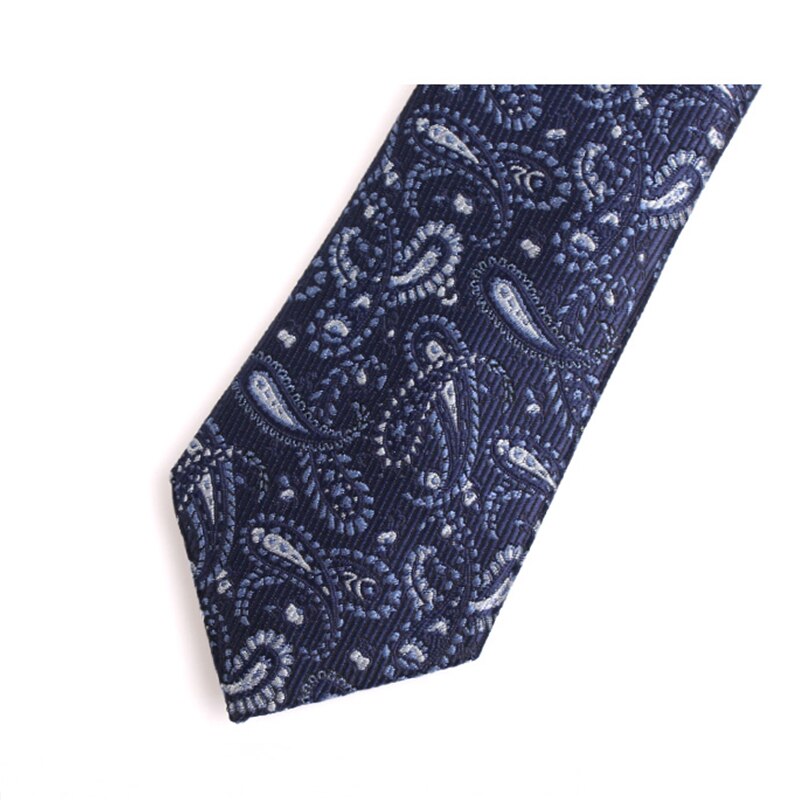 Men's Classic 7CM Navy Blue Tie Formal Neck Tie for Men Business Suit Work Necktie Luxury Jacquard Ties