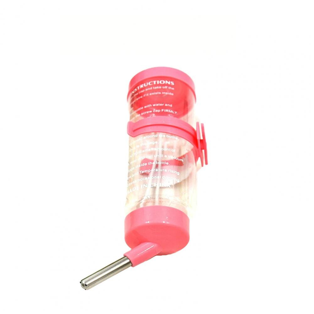 Abreuvoir Hamster en plastique 80ML/125ML, petit Animal, distributeur automatique, fontaine à boire suspendue, fournitures pour animaux de compagnie: Pink / 80ML