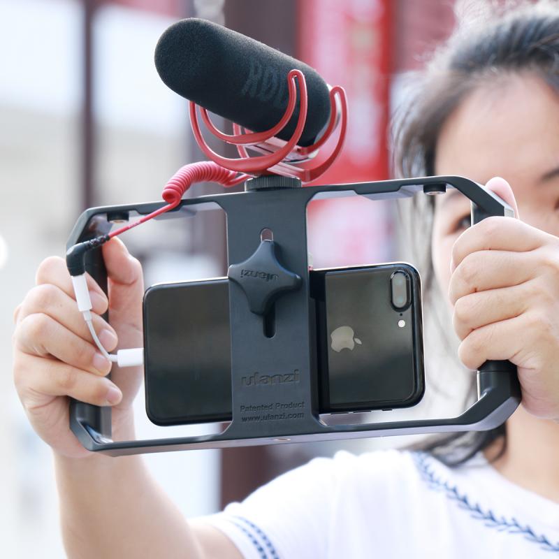 Ulanzi u-rig pro smartphone video rig sko monteres film udstyr sag håndholdt telefon videostabilisator greb stativ monteringsstativ