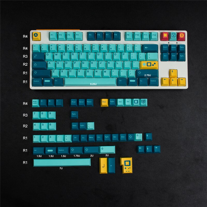 Gmk retrocast pbt dye sub cherry profile keycap 137 keys with 2u shift 6,25 u 7u spacebar for mechanical keyboard: Default Title