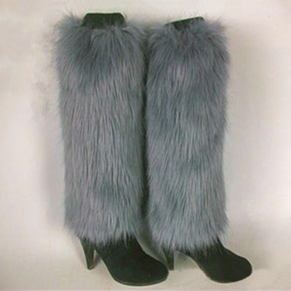 Winter Ankle Socks Women Boot Covers Furry Solid Color Faux Fur Soft Leg Warmers Casual Long Socks All-Match,