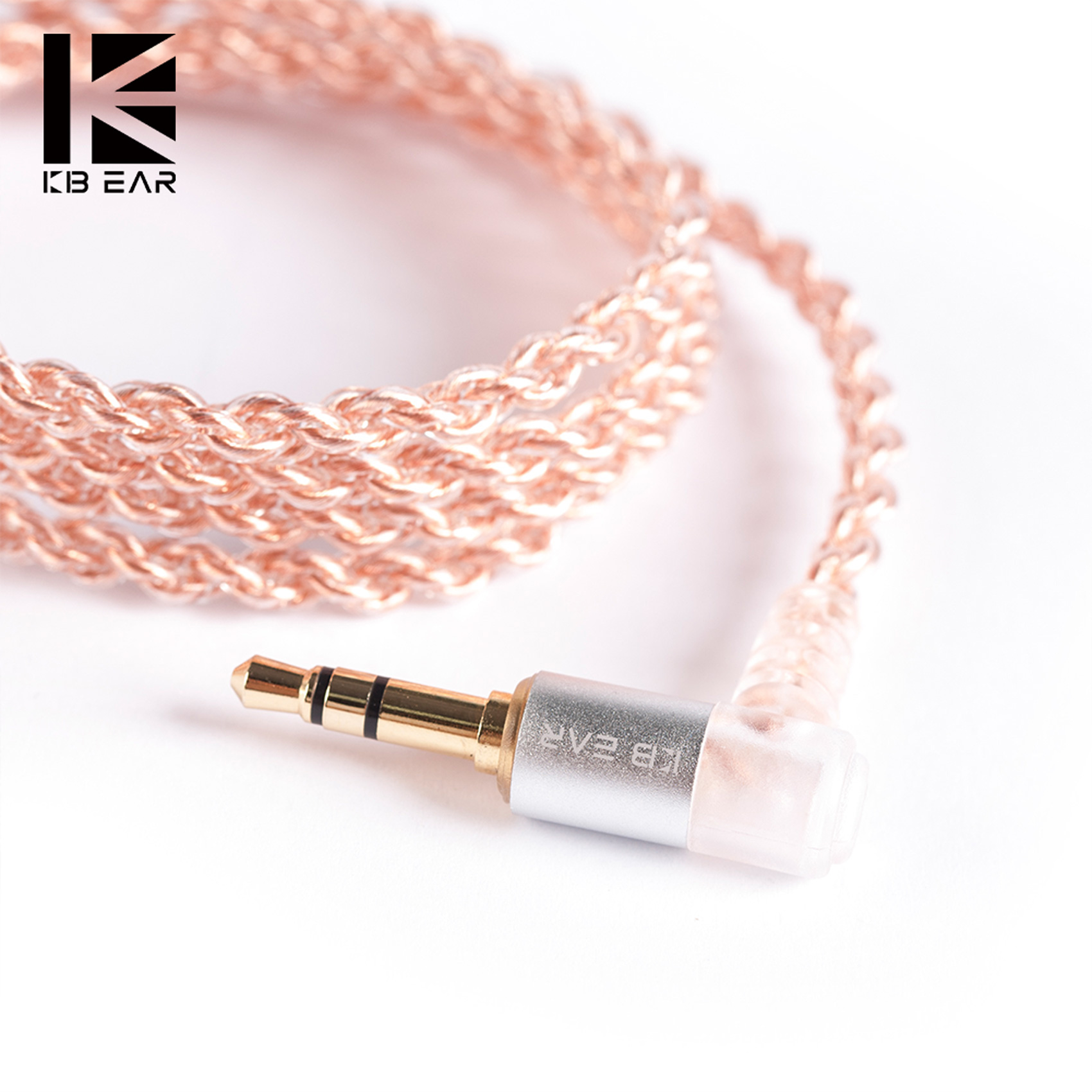Kbear 4 núcleo de cobre atualização com fio cabo fone ouvido 2pin/qdc/mmcx/tfz fones conector para kbear kz zsn pro fone alta fidelidade: Olive