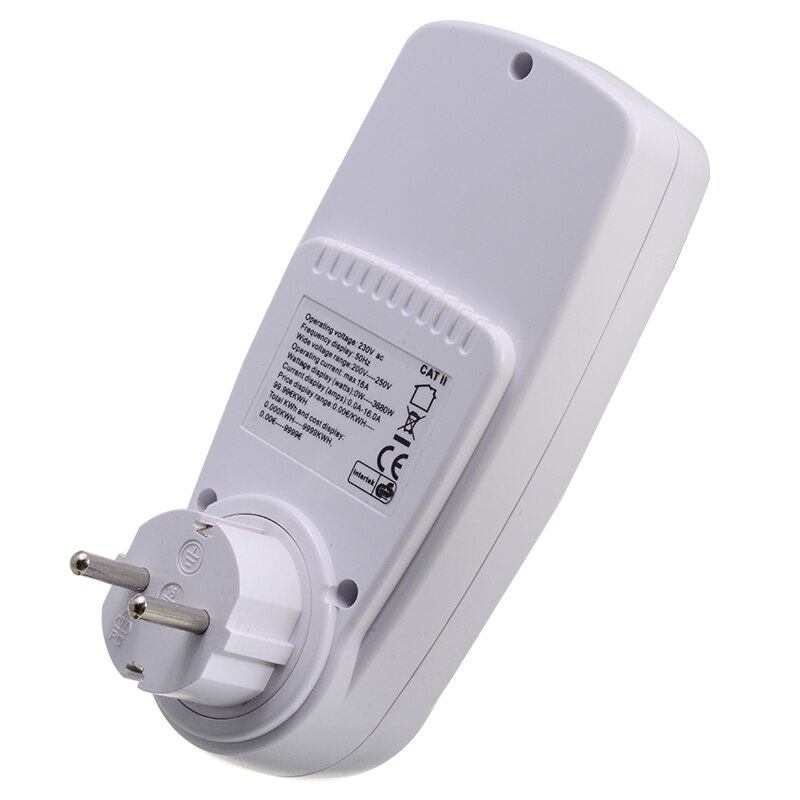Digitale Lcd Energy Meter Wattmeter Wattage Elektriciteit Kwh Energiemeter Eu Plug Meten Outlet Power Analyzer 230V Ac