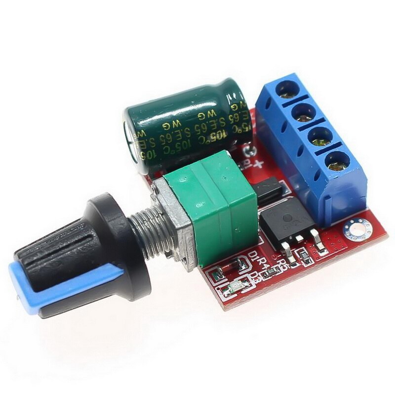 Mini 5a dc motor pwm hastighedsregulator 3v 6v 12 24 35v justerbar hastighedskontrol kontakt lille led lysdæmper: Dc4.5v-35v