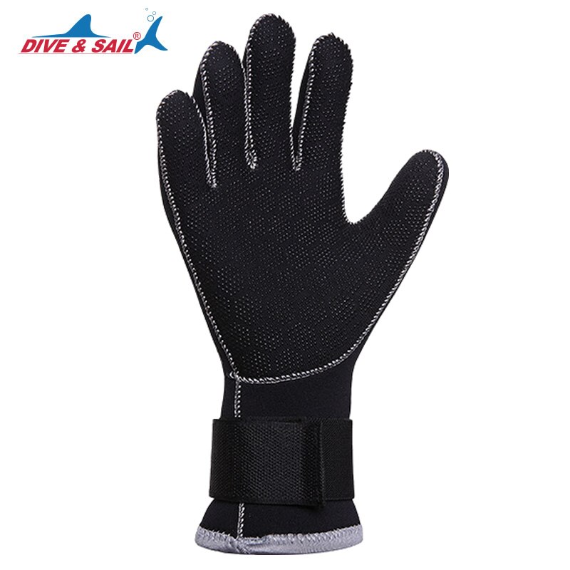 Dive & Sail 3Mm Neopreen Scuba Dive Handschoenen Met Polsband Winter Keep Warm Zwemmen Spearfishing Snorkelen Anti-Kras apparatuur