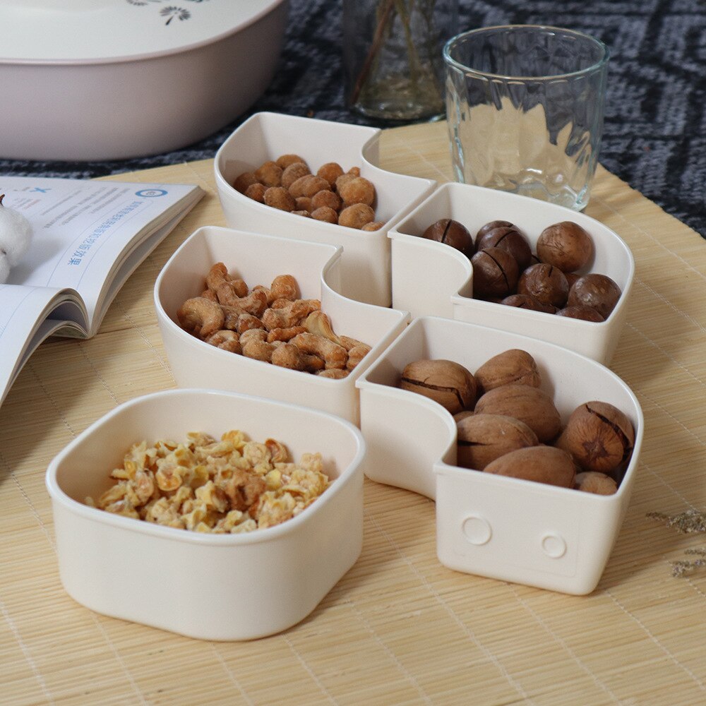 Dried Fruit Candy Box Plastic Living Room Table Snack Plate Candy Dish Japanese Snack Foods Dish Household Products