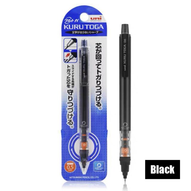 1pcs uni M5-452/M5-450T/M5-559 Kuru-toga mechanical pencil Automatic Pencil 0.5mm Rotating lead student office: M5-452 Black