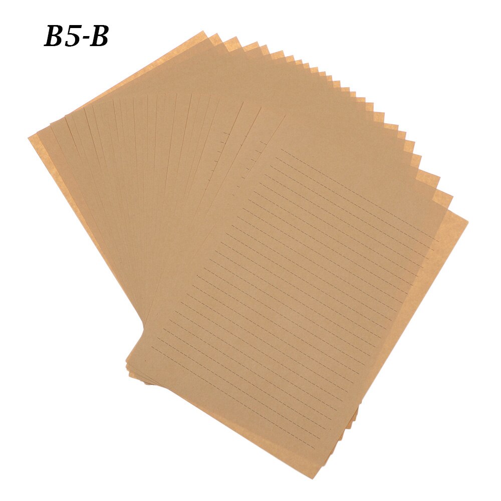 25 Sheets Empty Letter Paper Kraft Printing Writing Thick Paper Postcards DIY Card Hand Making Craft Wedding Invitation Card: B5-B