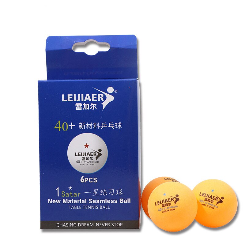 Table Tennis One Star Exercise Table Tennis Six Boxes of Material Table tennis Beginners High Bounce Ball: Orange