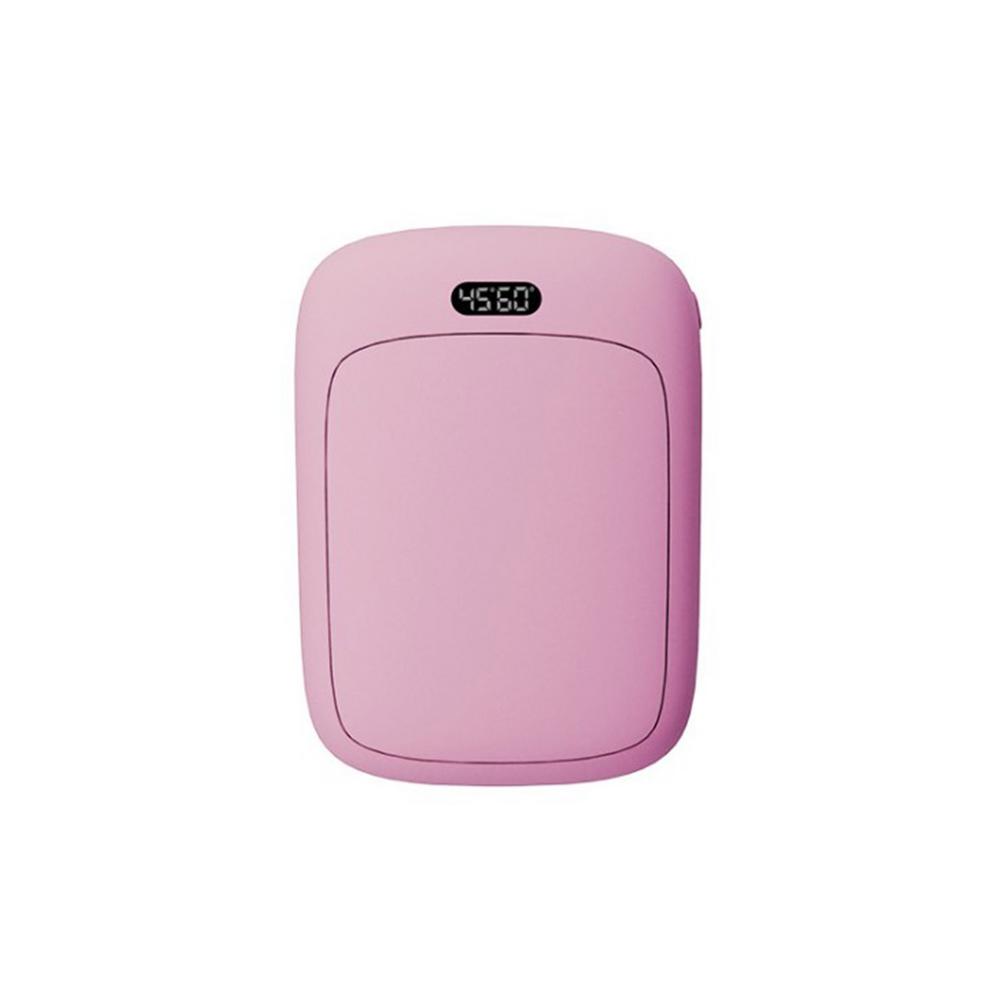 Two-in-one Hand Warmer Rechargeable 4000mAh Power Bank Portable Pocket In Winter Exquisite Small Small Heater Accessories: Pink