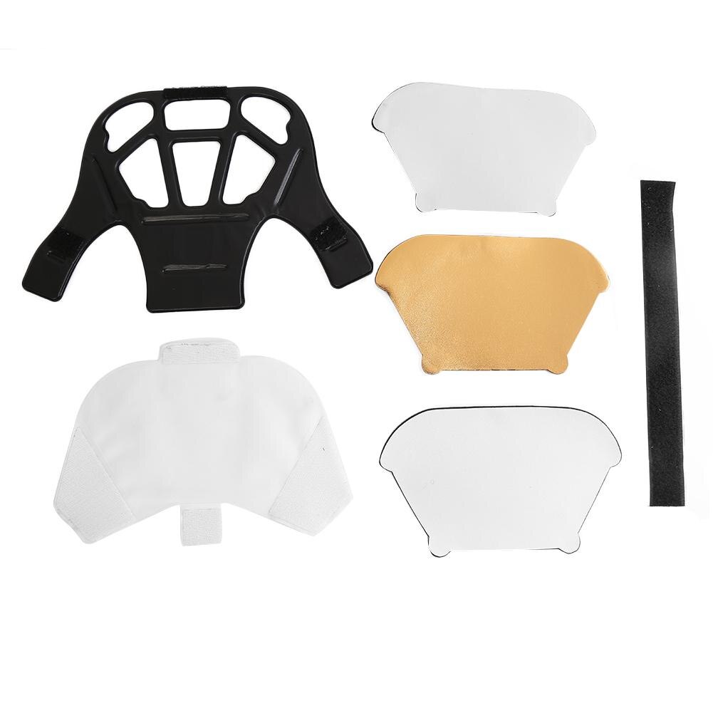 kit buttafuori diffusore di luce veloce 3 in 1 con riflettore bianco oro argento 3 colori per fotocamere digitali Speedlite Speedlight