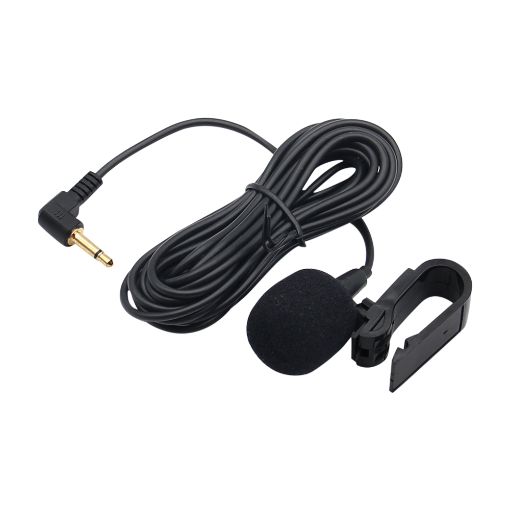 Home Car Audio Microphone 3.5mm Clip Jack Plug Mic Stereo Mini Wired External Microphone For Auto DVD Radio 3m Long: PURPLE