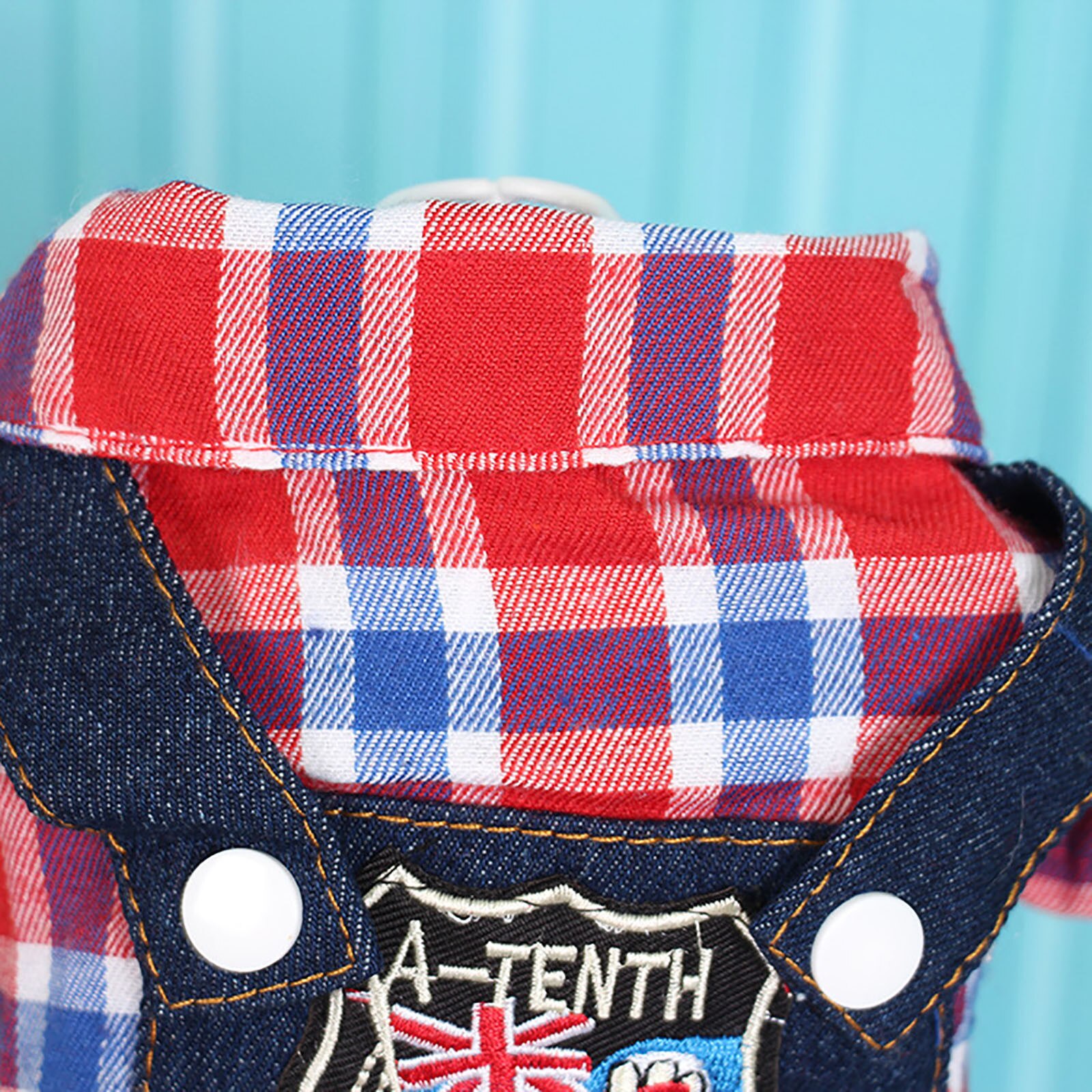 Denim Plaid Vier Benen Pet Kleding Voor Kleine Honden Chihuahua Lente Jumpsuits Hondenkleding Jas Hoodie Benodigdheden Voor Huisdieren Honden