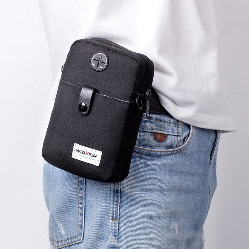 Riñonera de para hombre, bolso cruzado con bolsillo para teléfono, bolso de hombro para hombre joven, pequeño con solapa multifunción