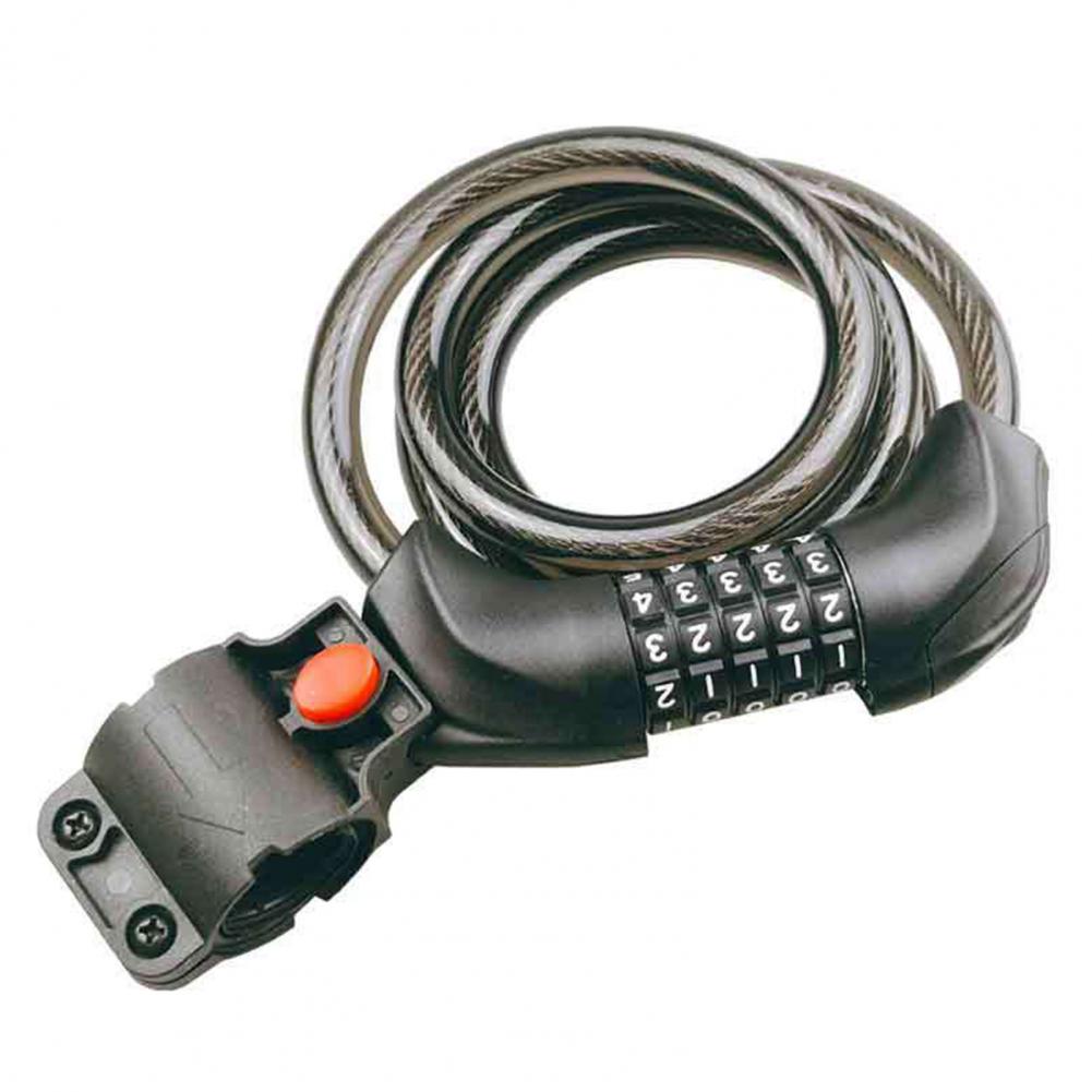 bike lock bicycle anti-theft lock universal protection lock 5-digit code lock with bicycle light anti-theft bicycle chain