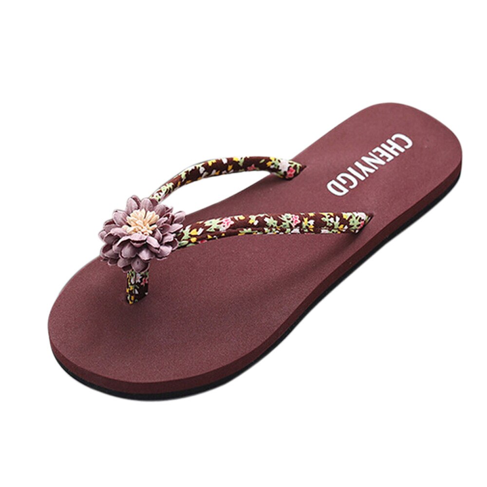 Dames Slanke Zomer Flip Flop Vrouwen Strand Flip Flops Flipflops Thuis Sandalen Schoenen Bad Zomer Slippers Vrouwen Schoenen: Brown / 40
