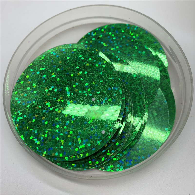 50 stuks 50mm PVC Platte Ronde losse Pailletten met 1 kant gat Pailetten naaien Wedding Craft Accessoires DIY Hanger sequinTrim: 17