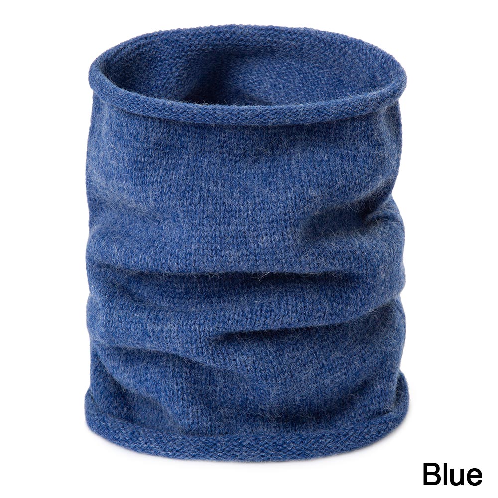 REAKIDS Inverno Sciarpa Del Bambino Per Le Ragazze E Ragazzi Carino Addensare Caldo O Anello Delle Donne Del Collare di Colore Solido del Cotone Lavorato A Maglia Sciarpa per L'uomo: blue