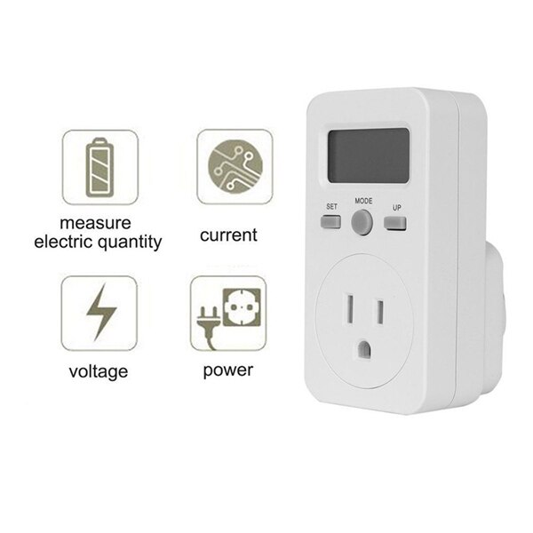 -Digital Energy Meter Wattmeter LCD Power Monitor Meter Electricity Test Measuring Socket 230V 16A