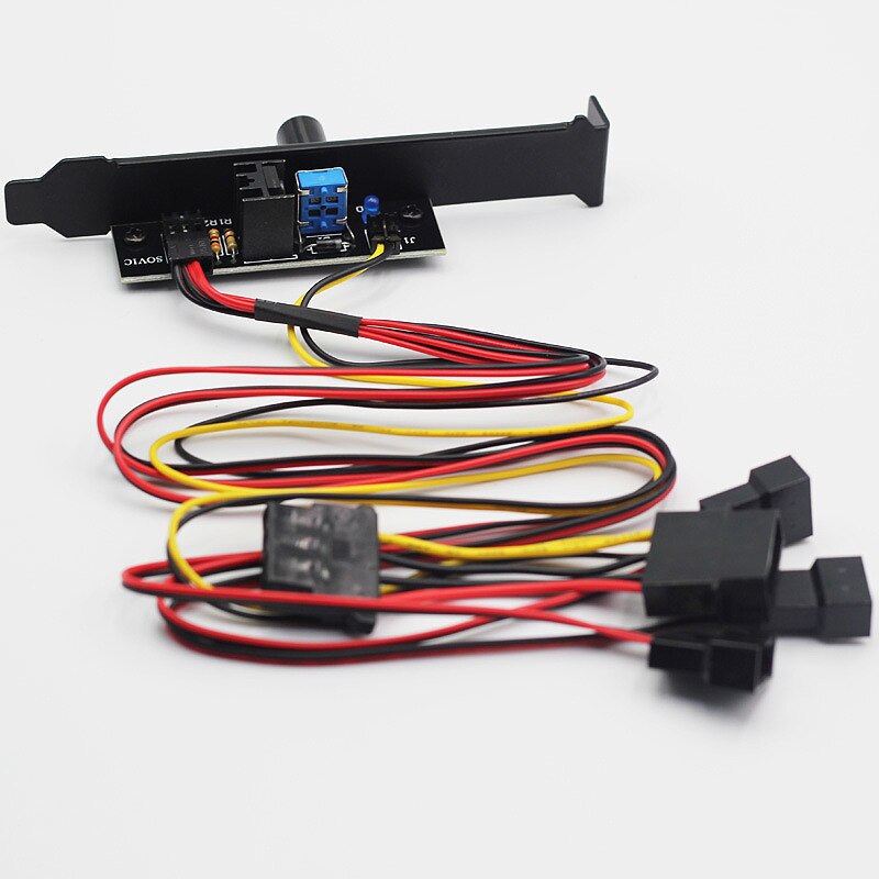 Desktop Computer Fan Speed Controller, Pci Beetje 3-Way Fan Controller Chassis Fan Speed Hub