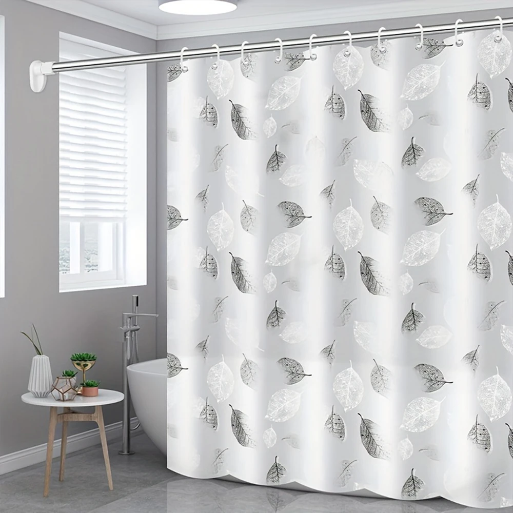 Przezroczysta zasłona prysznicowa Plastikowa wykładzina prysznicowa PEVA 180x180CM Lekkie wodoodporne zasłony prysznicowe do łazienki z 12 haczykami: 180*200CM / Brązowy