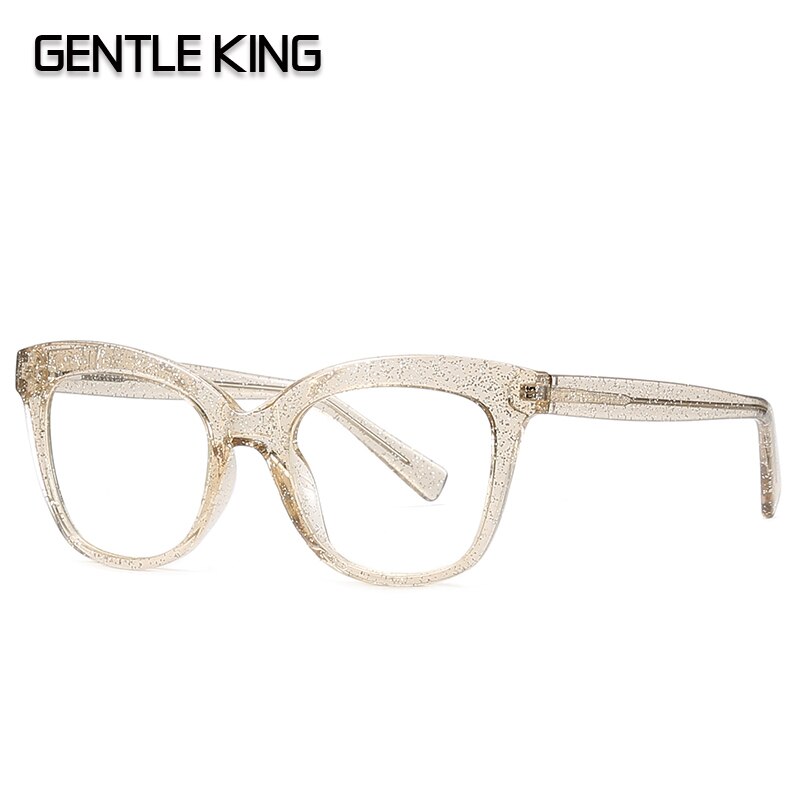 Montura de gafas suave KING Anti Blue Light, montura de gafas TR90 Spectascle Block Blue-ray, monturas de gafas para hombres y mujeres: C4 CHAMPAGNE
