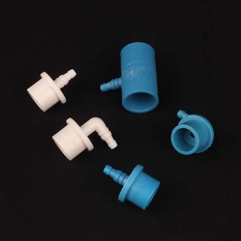 2 stuks PVC 20mm tot 5mm 8mm PVC Pijp Connector Zeevruchten Aquarium Air Adapter Rechte Elleboog Tee connector Harde buis om Zachte Buis