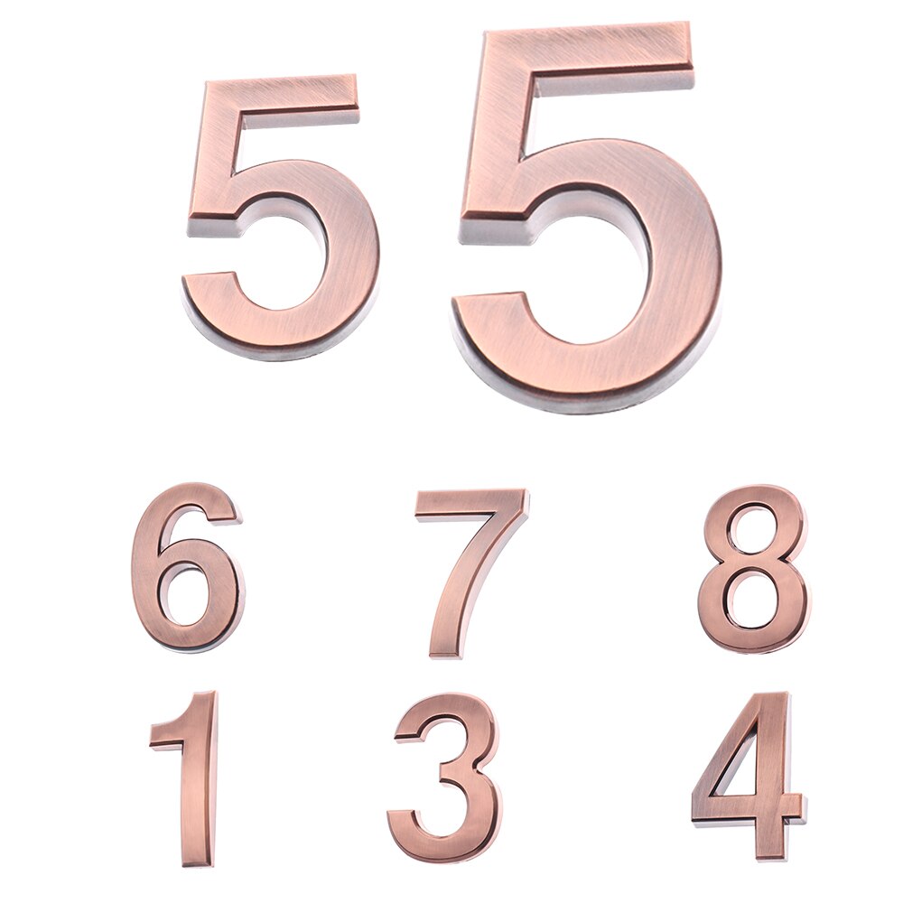 0-9 ABS Plastic Cijfer zelfklevende Huis Plaque Adres Teken Kamer Deur Nummer Cijfers Sticker Cijfer Teken hotel Deur Label