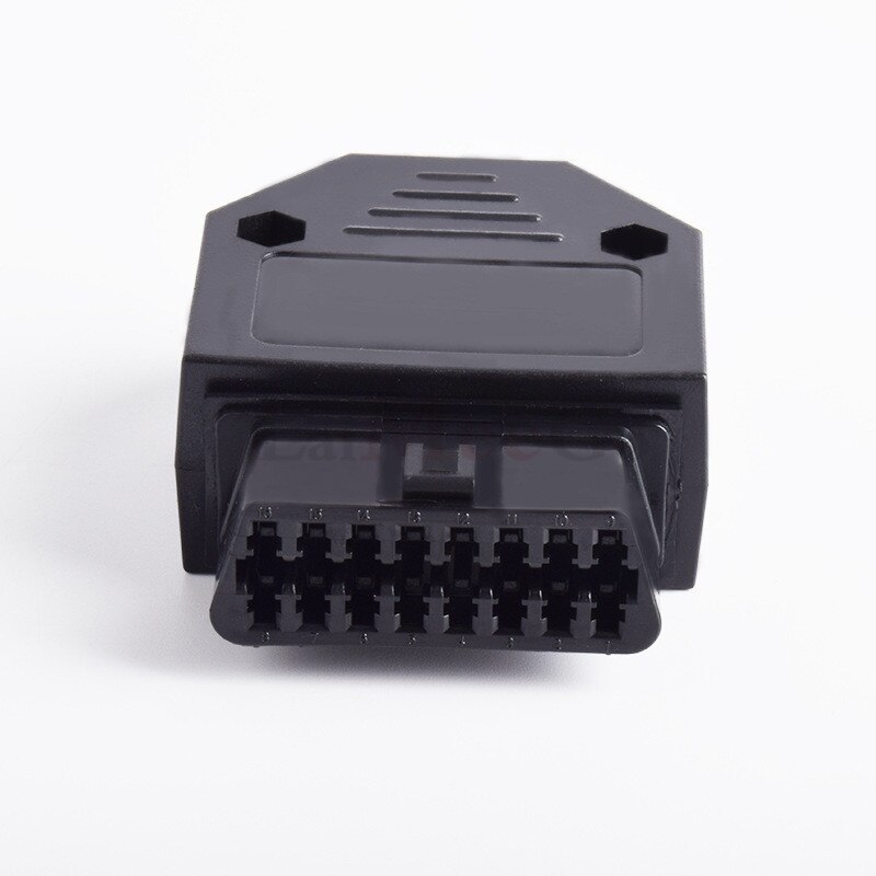 Universal OBDII OBD2 16Pin Female Connector OBD II Female Plug AdapterOBDII 16pin Connector Adaptor OBD plug + case + Screw