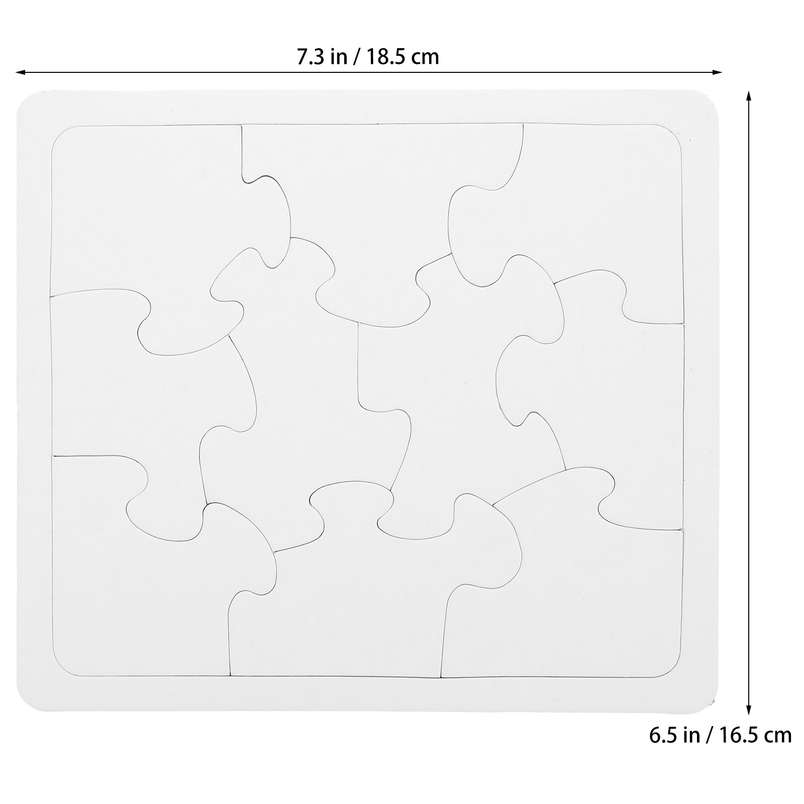 4pcs Blank Puzzle Pieces DIY Graffiti Puzzle Sublimation Paper Blank Puzzle