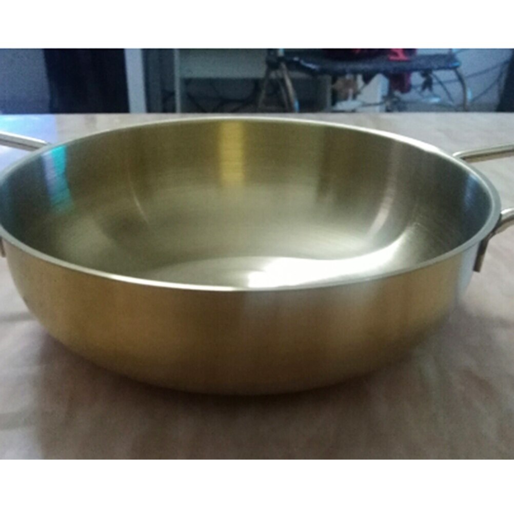 Mini Chefs Classic Stainless Steel Everyday Pan Cookware - Inner Diameter 18CM/20CM/22CM (Golden/Silver)