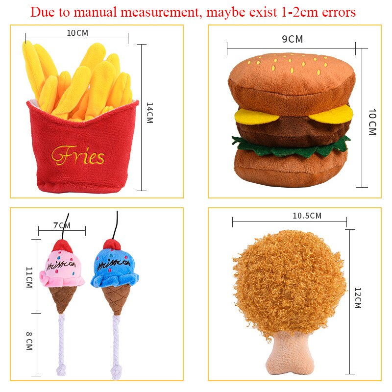 Dog Plush Stuffed Toys For Small Large Medium Dogs Puppy Soft Squeak Interactive Toy Teeth Cleaning Training Pet Accessories