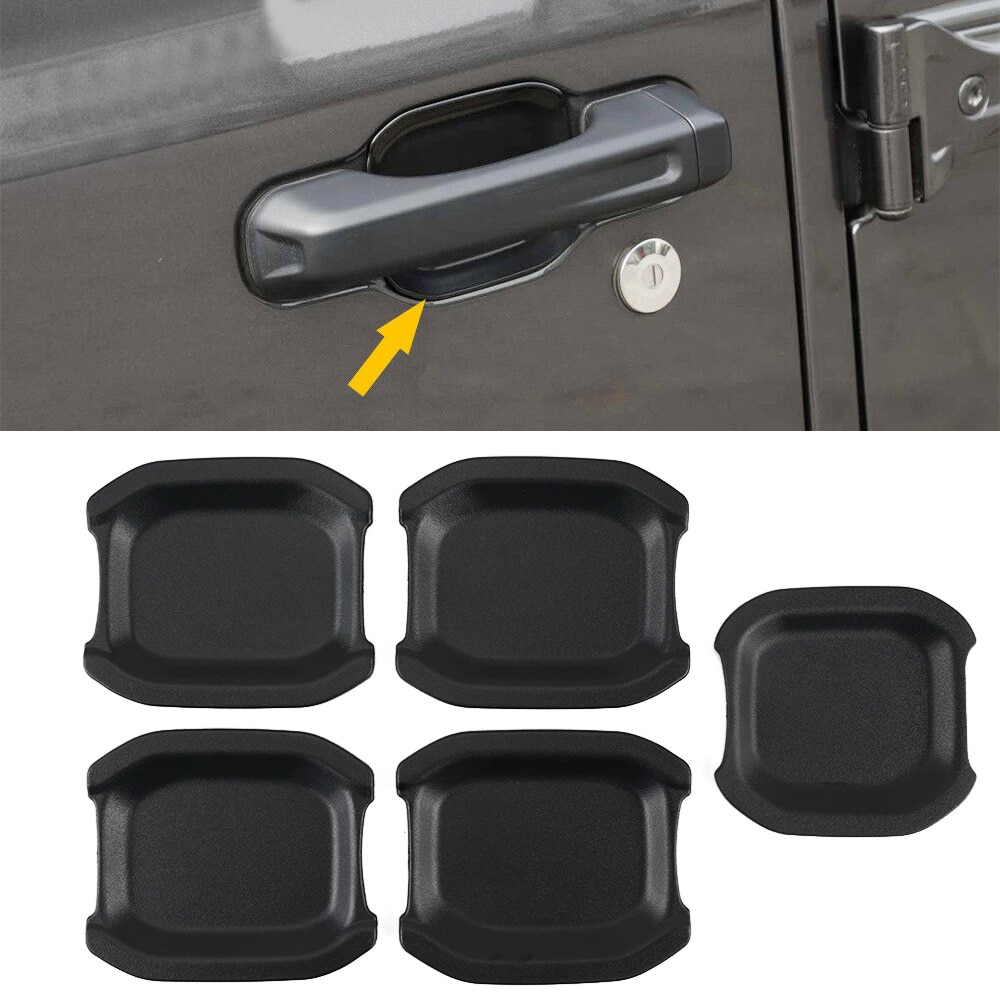NICECNC Door Handle Bowl Recess Guard Trim Cover ABS for -20 Jeep Wrangler JL 4-Door High ABS