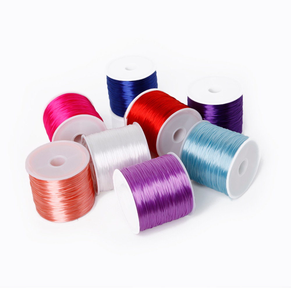 50m/ rullar 0.7mm 14 färger för val elastisk pärlor stretchtråd/snöre/snöre/tråd för kläder skor armband smycketillverkning
