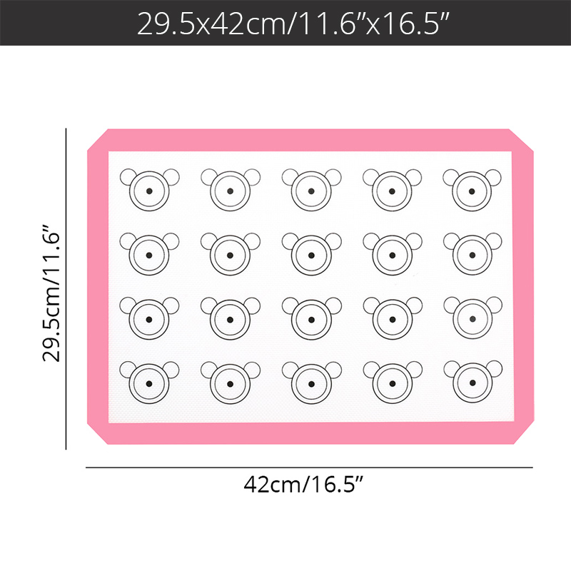 Silicone Macaron Baking Mat, Patisserie outils accessoires, Baking tools for cakes, grade nonstick: Pink