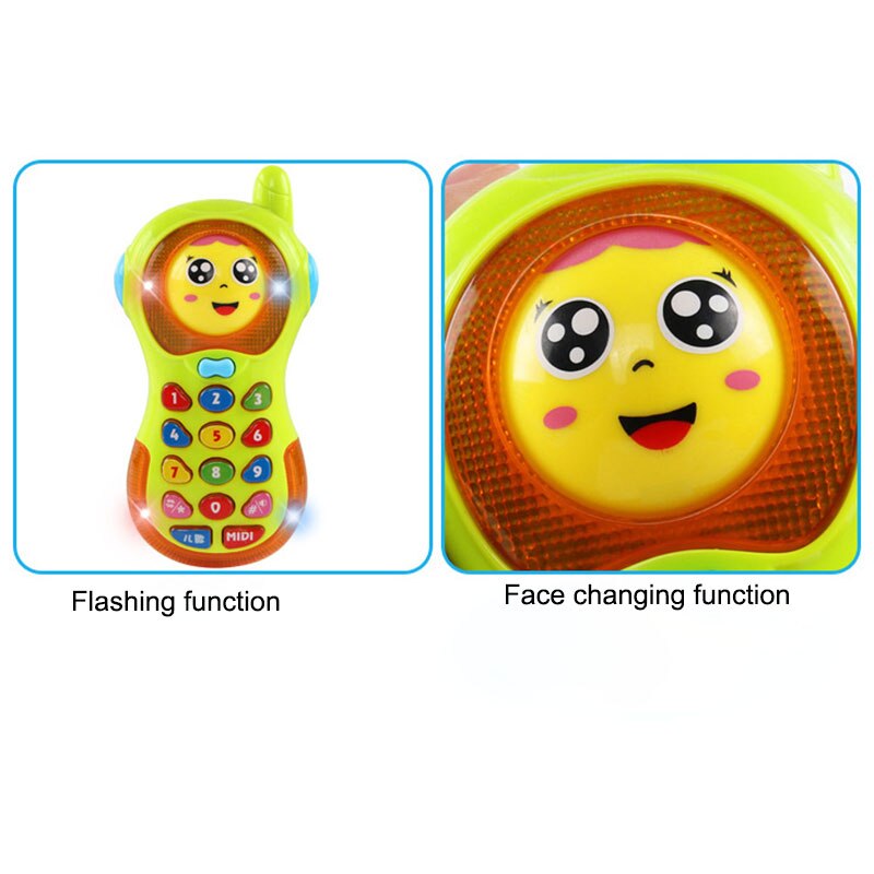 Juguete teléfono inteligente multifunción para niños, música colorida, luz de Educación Temprana, teléfono móvil para niños, Color aleatorio 998